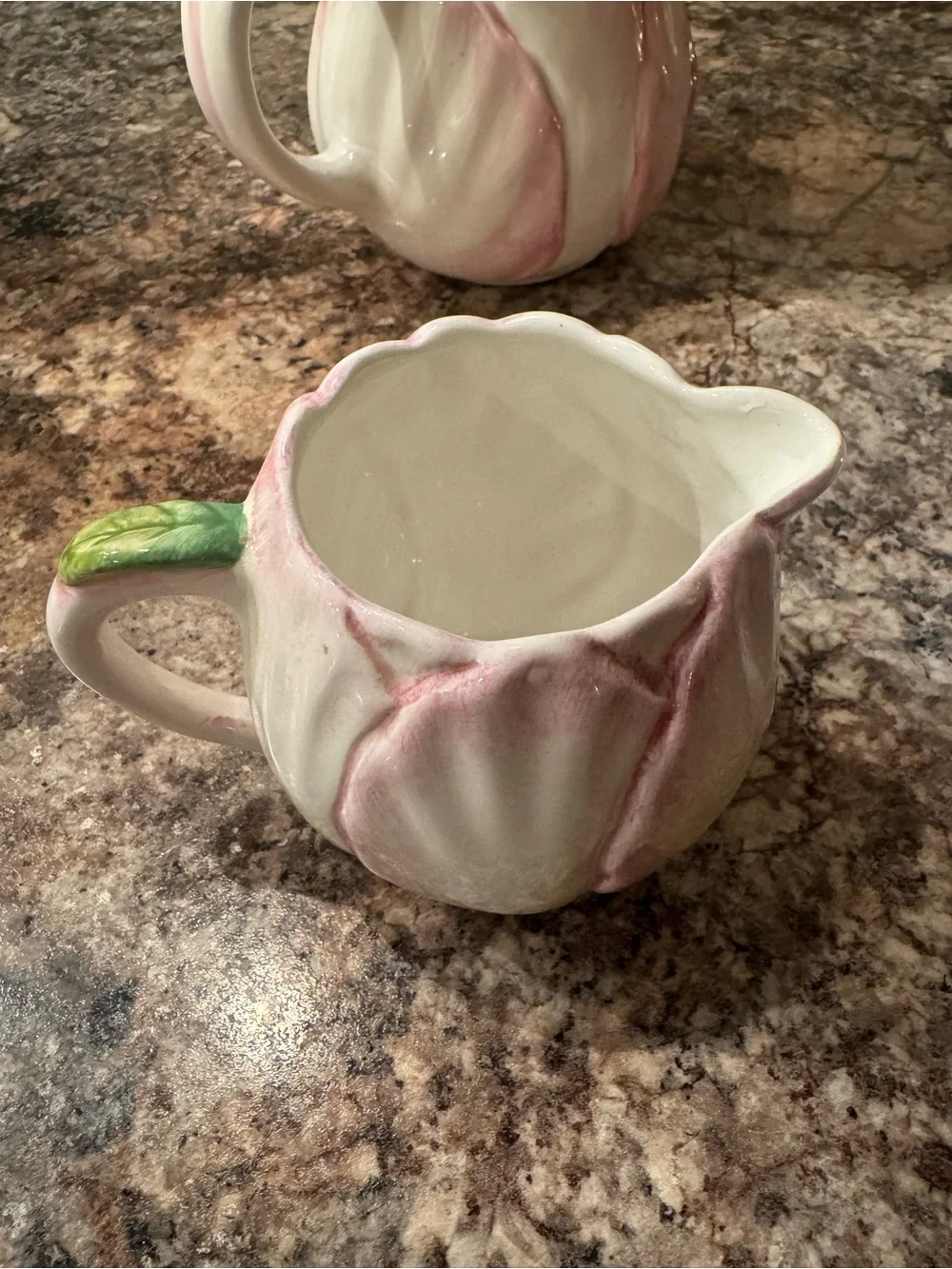 Vintage 1992 The Bombay Company Pink Tulip Ceramic Tea Set